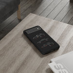 Black GNX Phone Case, Three-View Muscle Car Vector Tough Cover