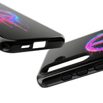 Glitch Peace Sign Phone Case, RGB Melt Digital Art Tough Cover, Gift