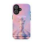 Praying Cherub Statue halo Vaporwave Aesthetic phone case