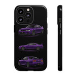 Purple R33 Skyline GTR JDM Sports Car Phone Case Tough Multi View