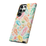 Watercolor Flip Flops pattern Tough Case | Beach Shells Phone Cover