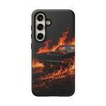 Black Charger Classic Muscle Flames Tough Phone Case Cover Gift