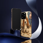 Guilty Basset Hound Phone Case, Muddy Watercolor Art Cover