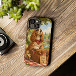 Cocker Spaniel Picnic Scene phone case | vintage dog art