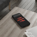 1969 Camaro SS Orange Triple View Muscle Car Tough Phone Case