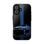 Mach 1 Mustang Phone Case, Blue 69 Muscle Car Stripe Studio Cover