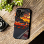 Orange C8 Z06 Flat Plane V8 Speed Art Tough Phone Case