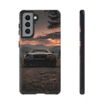 MK4 Supra Phone Case, Black JDM Sports Car Mountain Dusk Cover