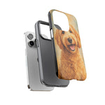 Goldendoodle Fluffy Curls Portrait Art Tough Phone Case