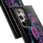 Neon Anatomical Skeleton Phone Case | Internal Displacement Art