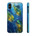 Mahi Mahi School Phone Case, Dorado Fish Frenzy Cover for Anglers