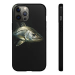 Snook Fishing Phone Case, Saltwater Portrait Black Cover, Gift