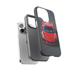 Red C8 Z06 Track Wing Tough Phone Case Cover Gift Art