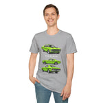 1971 Demon Green Classic Muscle Car T-Shirt | Vintage Coupe Illustration