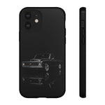 Black Classic C10 Truck Phone Case | Vintage Pickup Reflection, Minimal Auto Design