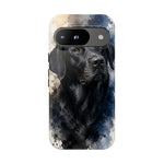 Black Lab Watercolor Art Tough Phone Case - Dog Portrait