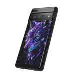 Holographic Wolf Phone Case, Fractured Prism Iridescent Cover