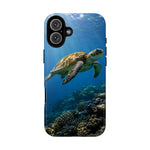 Sea Turtle Reef Phone Case, Coral Ocean Dappled Sunlight Tough Cover