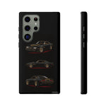 Trans Am Phone Case Black Gold, Three-View Vector Tough Cover