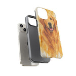 Golden Retriever Watercolor Art Tough Phone Case - Dog Portrait