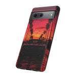 Black Gold Trans Am Sunset Tough Phone Case - Palm Boulevard Art