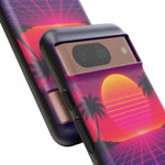 Classic Grid Sunset Vaporwave Art Tough Phone Case