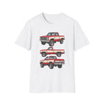 1982 Chevy K10 Silverado Red Pickup T-Shirt | Trio Truck Illustration