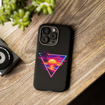 Synthwave Sunset Triangle Phone Case Retro Vaporwave Case