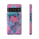 Neon Cyber Geisha phone case | Tough Case