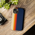 Retro Rainbow Stripe Phone Case | Tough Phone Case