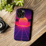 Classic Grid Sunset Vaporwave Art Tough Phone Case