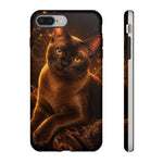 Burmese Golden Sable Portrait Art Tough Phone Case