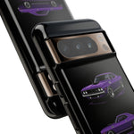 Cuda Phone Case Purple, Three-View Vector Tough Cover, Gift
