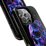 Holographic Skull Phone Case, Shattered Glass Iridescent Cover