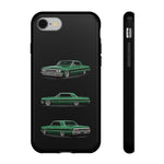 Green Impala Lowrider Phone Case Tough Classic Car Multi View Print