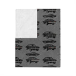 1968 Charger R/T Black Microfiber Throw Blanket Classic Muscle Car