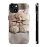 Persian Kitten Phone Case, Sleepy Macro Close-Up Portrait Cover