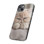 Persian Kitten Phone Case, Sleepy Macro Close-Up Portrait Cover