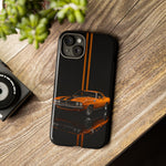 Orange Cuda Phone Case, Muscle Car Stripe Studio Cover, Gift