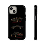 Trans Am Phone Case Black Gold, Three-View Vector Tough Cover