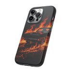 Black Charger Classic Muscle Flames Tough Phone Case Cover Gift