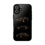 Trans Am Phone Case Black Gold, Three-View Vector Tough Cover
