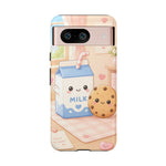 Milk Cookie Phone Case Cute Food Kawaii Tough Cover Gift Art