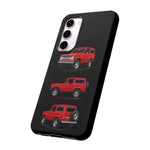 Early Bronco Phone Case Red, Three-View Truck Vector Cover