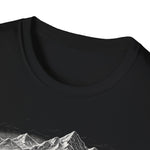 Small Human Big Mountains Hiker Silhouette T-Shirt Hiking Outdoor Adventure Gift