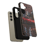 Red FD RX-7 Blossom Alley Tough Phone Case - Rain-Slicked Night