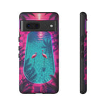 Neon Flamingo Pool Vaporwave Art Tough Phone Case