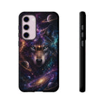 Cosmic Wolf Phone Case, Galaxy Nebula Portrait Tough Cover, Gift