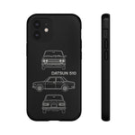 Datsun 510 Triple View Line Art JDM Tough Phone Case Cover Gift