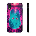 Neon Flamingo Pool Vaporwave Art Tough Phone Case